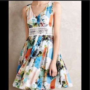 MOVING SALE Anthropologie Leifsdottir patchwork petals dress